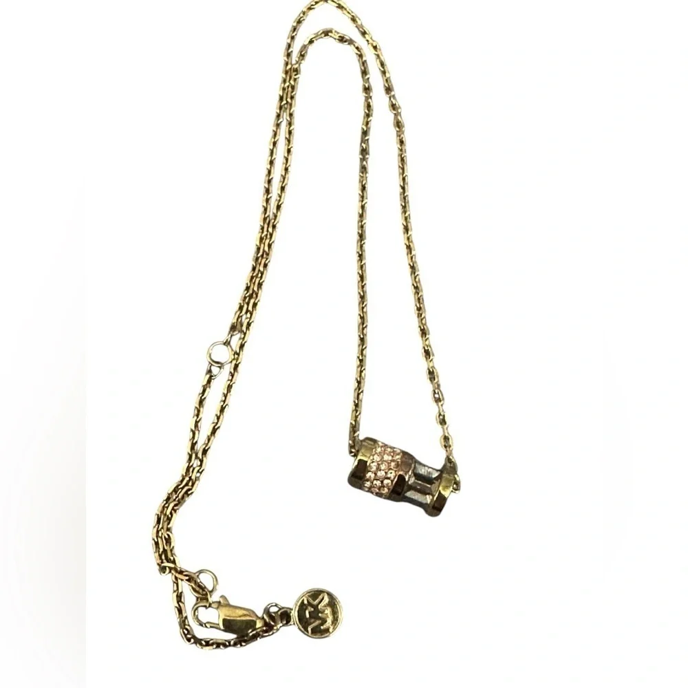 Michael Kors Rose Gold Tone Crystal Baguette 15